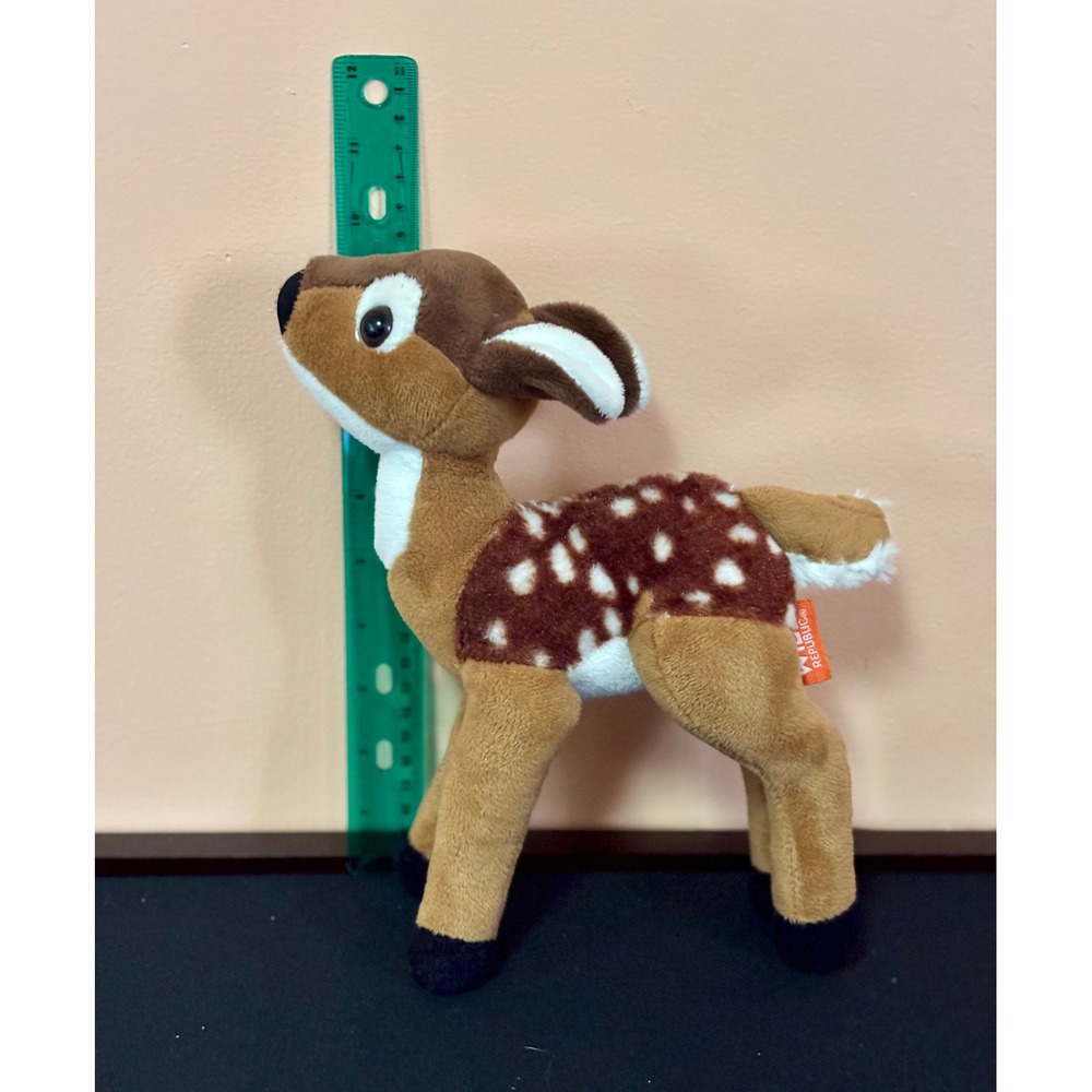 Wild Republic Fawn Deer Plush Stuffed Animal Brown White Spotted 8 Inch Toy - Picture 2 of 6